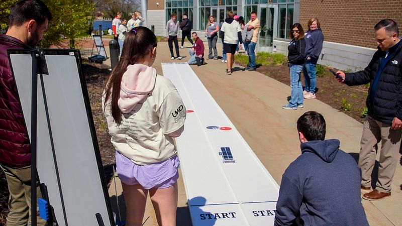 Students compete in Wisconsin Public Service’s 30th annual Solar Olympics May 6, 2026, at the University of Wisconsin-Oshkosh.