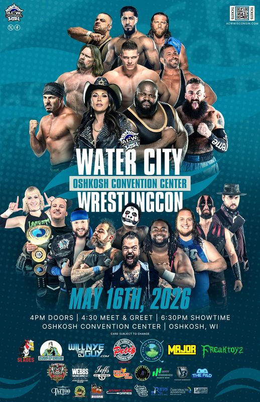 Poster for Water City WrestlingCon 2026.