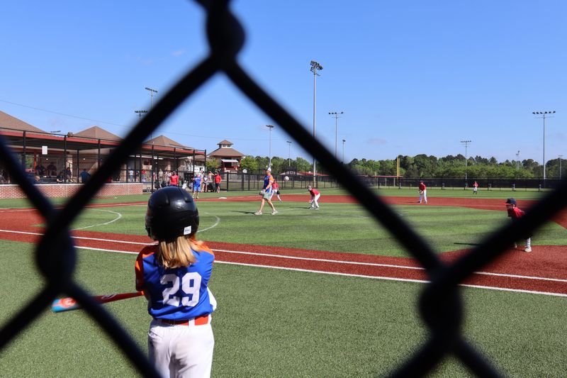 Kids play at a sports complex in Pineville, Louisiana.