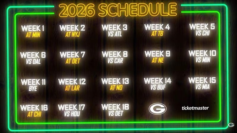 Packers 2026 schedule