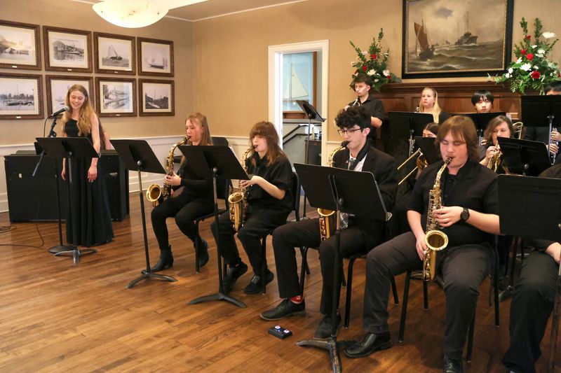 The Oshkosh North High School Jazz Band perform May 1 at the Education Foundation Gala.
