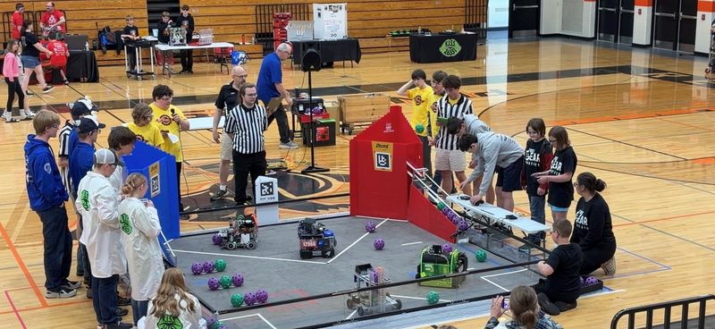 Teams compete at a robotics competition at Reedsville Elementary on May 16.