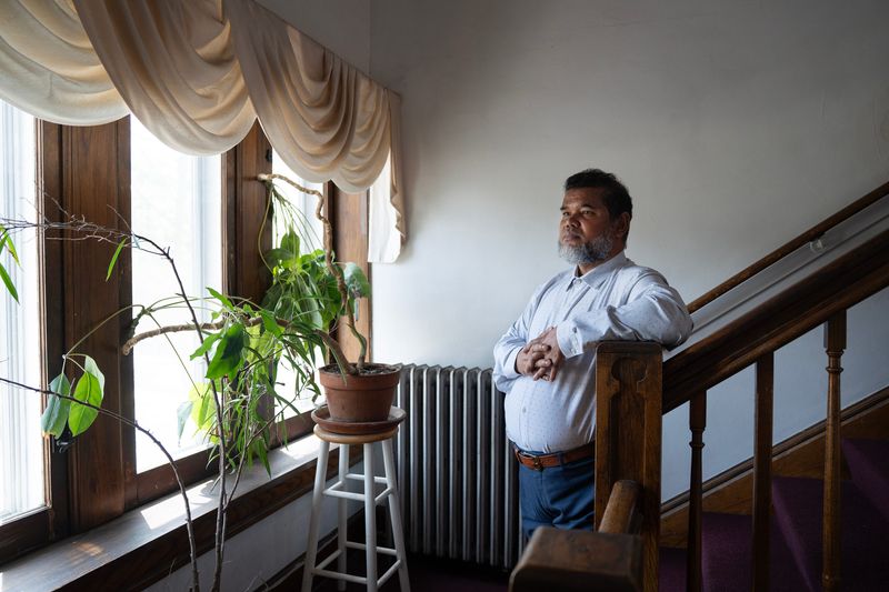 Mohamed Anwar, executive director of the Burmese Rohingya Community of Wisconsin, stands for a portrait at the religious, education and cultural center on the afternoon of May 18, 2026 Milwaukee, Wisconsin.
