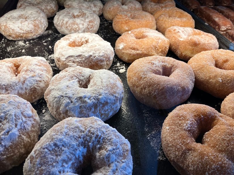 Regular donuts at Johnston’s Baker as seen, Monday, May 18, 2026, in Sheboygan, Wis.