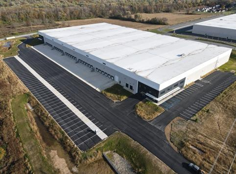 A rendering of an evergreen landscape option for a data center.