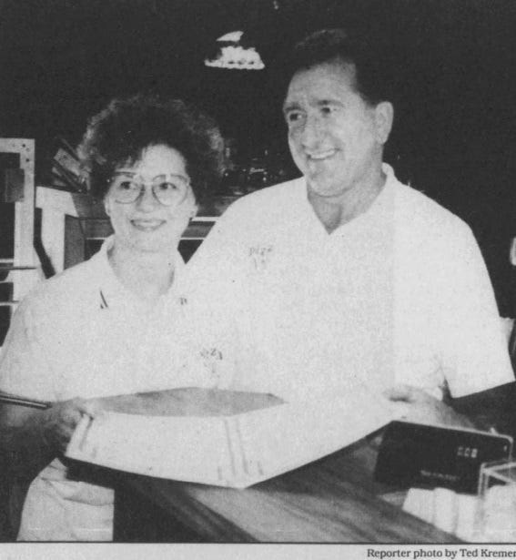 Donna and Don Jacques, pictured here in this 1992 file photo, opened PizzaVille in Fond du Lac in 1977.