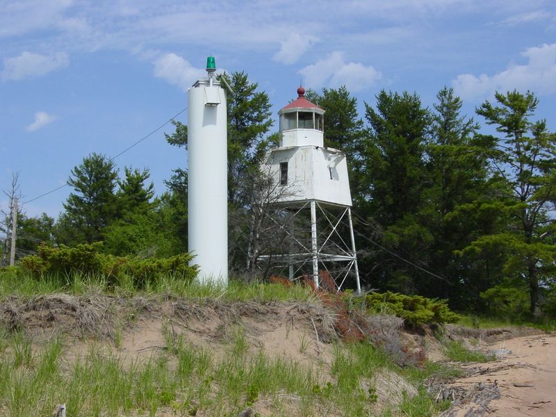 The Apostle Islands' Chequamegon Point Light Tower, shown in 2004, will be dismantled and removed this summer, according to the National Park Service.