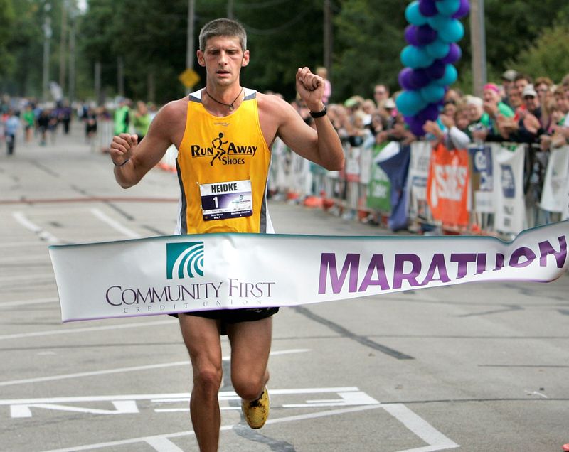 Mike Heidke is a three-time winner of the Community First Fox Cities Marathon, with his victories coming in 2009, 2010 and 2011.