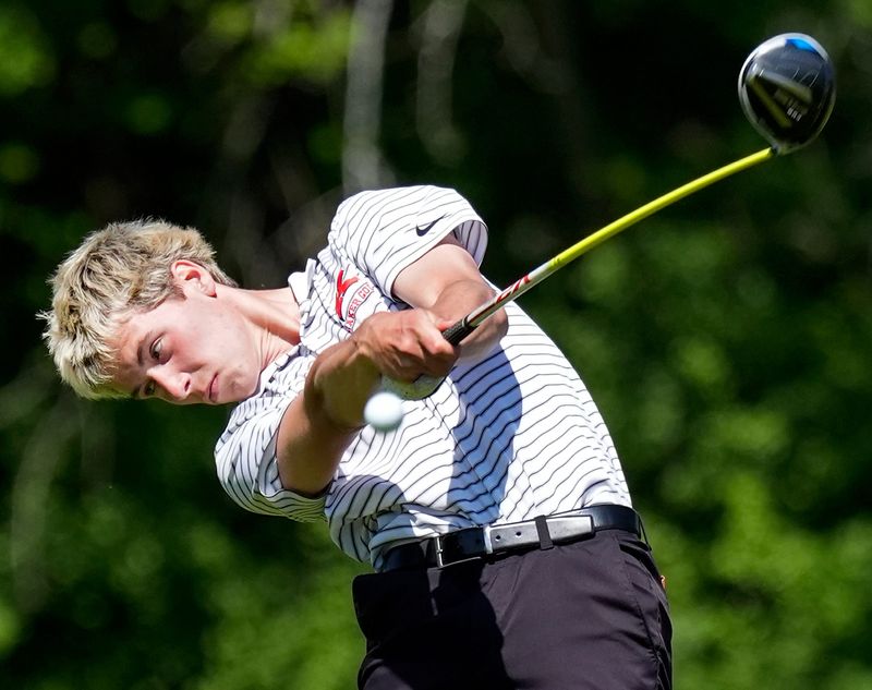 Kimberly High School’s Drew Grant during the WIAA Division 1 boys golf regional tournament on Tuesday, May 26, 2026 at Winagamie Golf Course in Neenah, Wis.
Wm. Glasheen USA TODAY NETWORK-Wisconsin