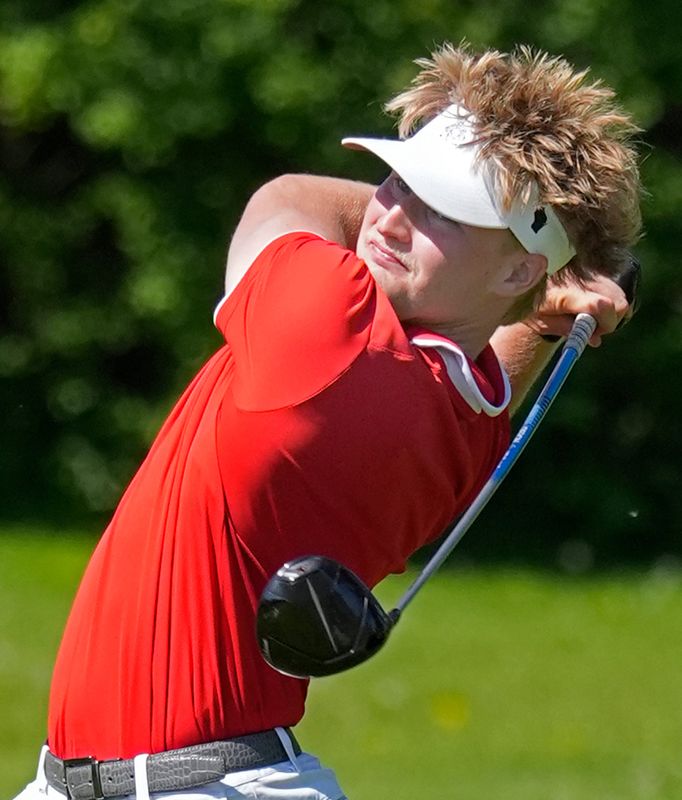 Tyler Steeno shot the best score for the Kimberly boys golf team at the WIAA Division 1 regional at Winagamie Golf Course.