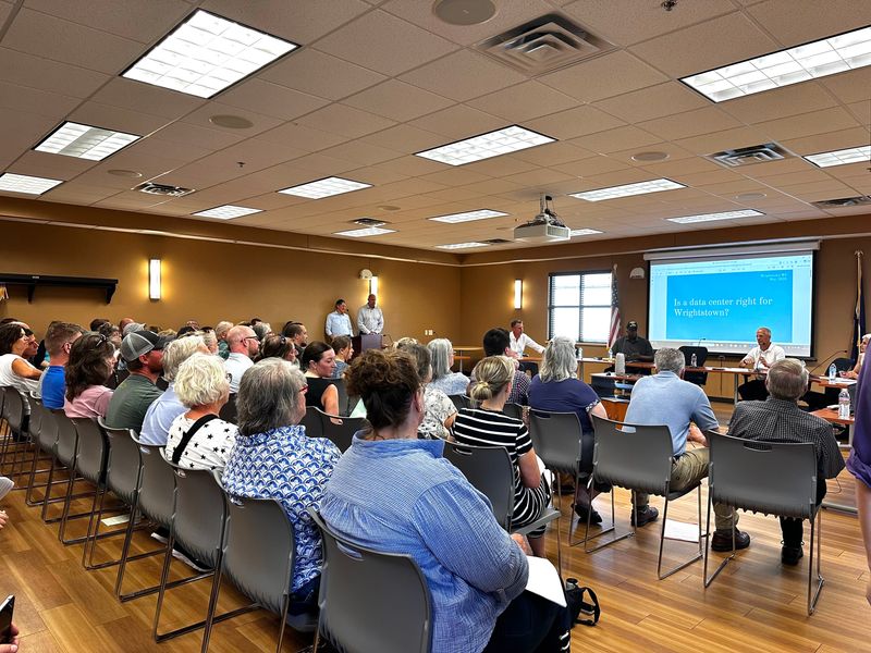 Over 50 members of the public, including some politicians and Wrightstown Village Board members, attended a May 26 listening session on data centers in Wrightstown.