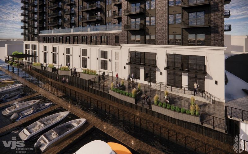 A 12-story, 200-unit apartment building planned for 234 S. Water St. would include a RiverWalk.