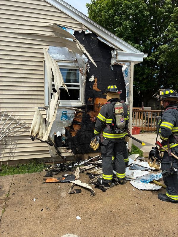 Manitowoc Fire Rescue Department crews on the scene of a house fire in the 1600 block of South 17th Street Sunday, May 31, 2026.