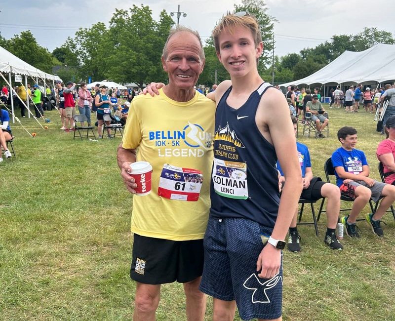 Nic Lyons and his grandson Coleman Lenci