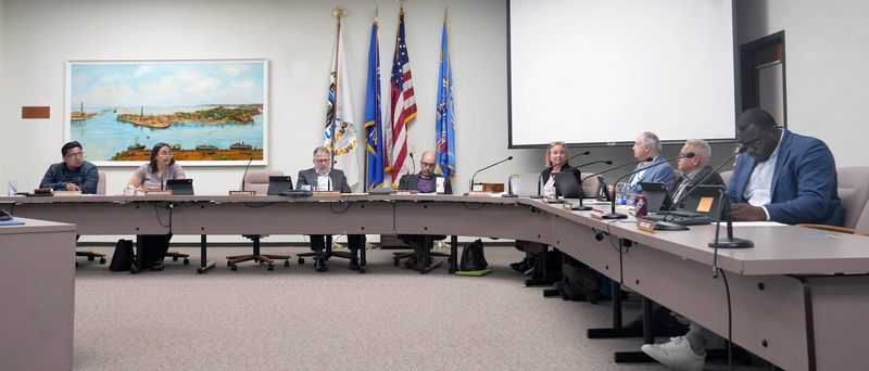 MMSD commissioners at meeting on June 8, 2026, where they voted to order an independent audit of Veolia.