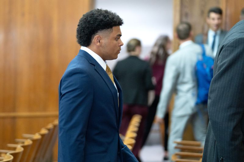 Peter McColgan leaves the courtroom, after taking the fifth, during the trial of Amandria Brunner in the Milwaukee County Safety Building on June 17, 2026 in Milwaukee, Wisconsin.