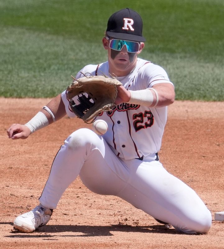 Cedar Grove-Belgium High School's Ira Hilbelink (23) against Dodgeville High School in the Division 3 championship game during the WIAA state baseball tournament on Thursday, June 18, 2026, at Neuroscience Group Field at Fox Cities Stadium in Grand Chute, Wis. Cedar Grove-Belgium defeated Dodgeville 13-9.
Wm. Glasheen USA TODAY NETWORK-Wisconsin