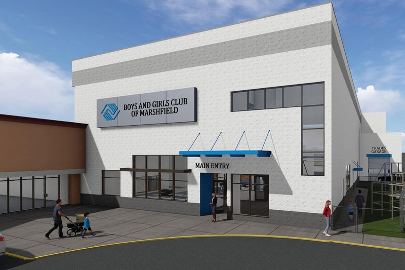 A rendering of the exterior of the future Boys and Girls Club of Marshfield planned for the former J.C. Penney department store at the Marshfield Towne Mall at 503 E. Ives St. in Marshfield. The club is raising $7.6 million for the permanent, standalone youth center.