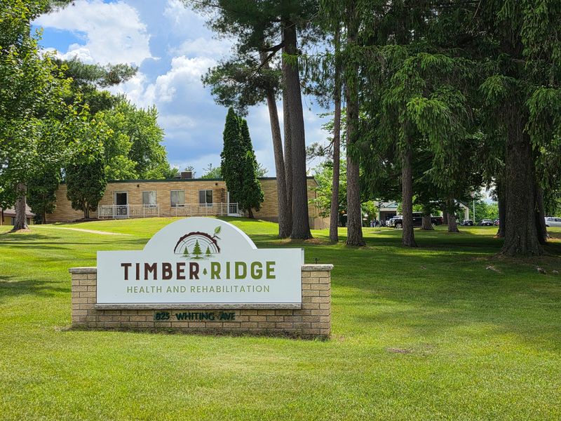 Timber Ridge Health and Rehabilitation is the new name of the former Portage County Health Care Center as seen on a sign outside of the facility on June 25, 2026.