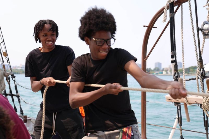 A photo of the sailing experience provided by Inland Seas Education Association.