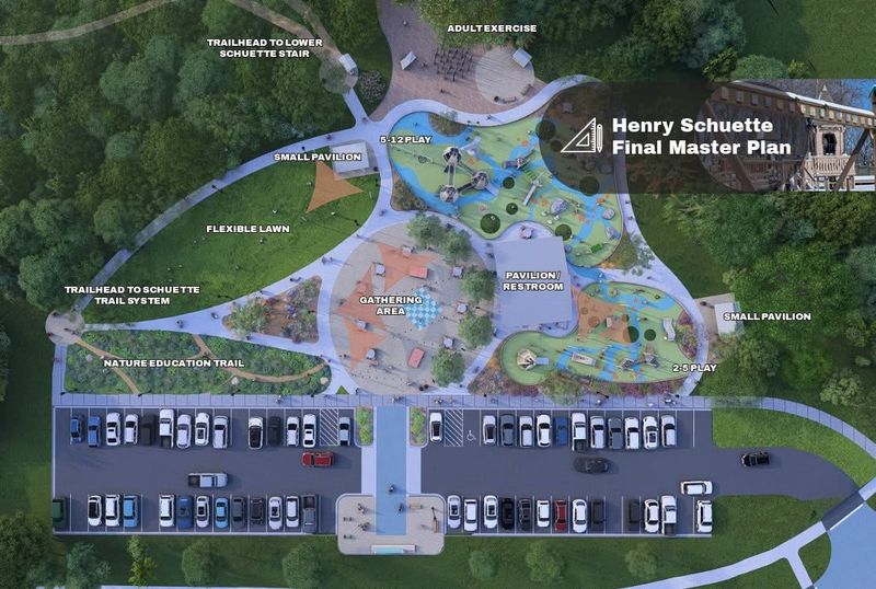 An artist's rendering of possible improvements at Henry Schuette Park in Manitowoc.