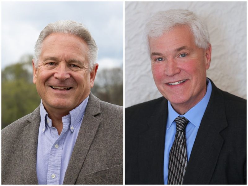 Oak Creek Mayor Dan Bukiewicz (left) is facing former Catholic priest David Liners (right) in a Democratic primary election on Aug. 11 with the winner facing Republican Dylan Pfaffenbach for the Wisconsin Assembly District 21 seat in November 2026.