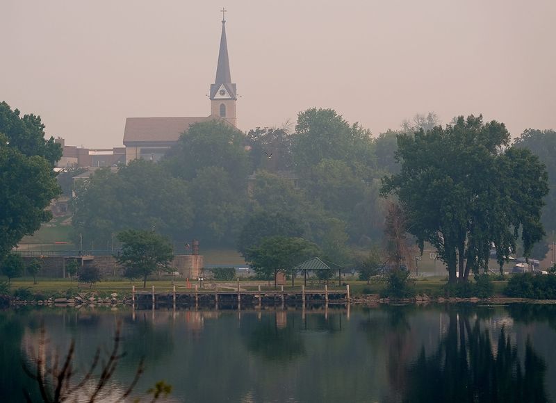Wildfire smoke, causing air quality warnings, blankets the Fox Cities on Thursday, July 16, 2026 in Little Chute,, Wis.
Wm. Glasheen USA TODAY NETWORK-Wisconsin