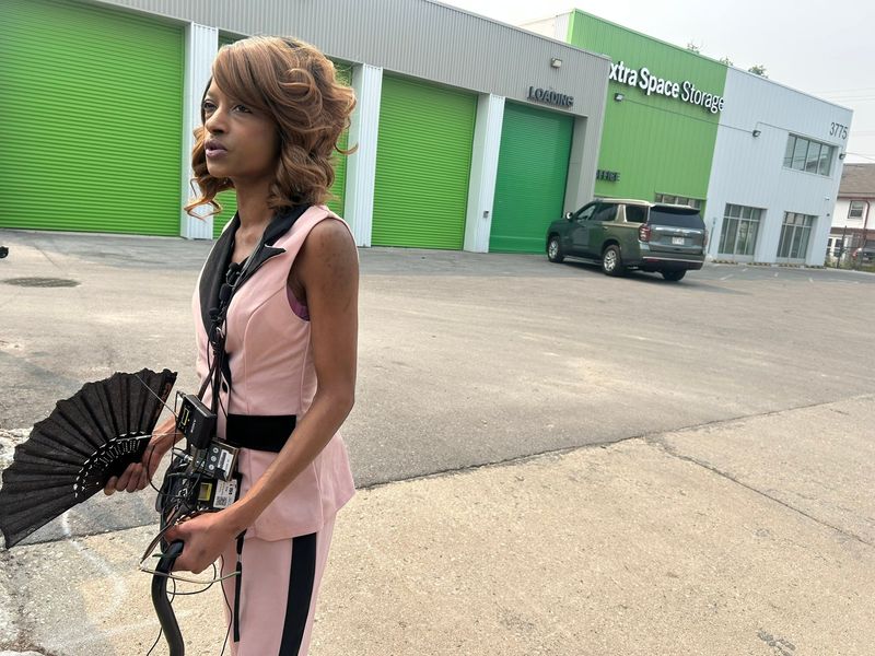 Sheena Scarbrough, the mother of Sade Robinson, speaks at a press conference July 16. She said Robinson's belongings were stolen from her storage unit at Extra Space Storage. Scarbrough was critical of the business's handling of the incident. Milwaukee police are investigating.