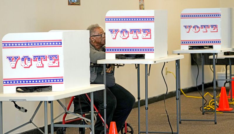 Earma Eggerson, 79, learned the importances of participting in the voting process from her mother. At the age of 15 she remembers her mother and others boarding school buses to go register to vote in the 1960's. On July 28, 2026, she continues that family tradition by participting in early voting at Midtown Center at 4170 56th in Milwaukee, Wisconsin. Early voting begins for the Aug. 11 primary election with the Wisconsin governor race at the top of the ticket.