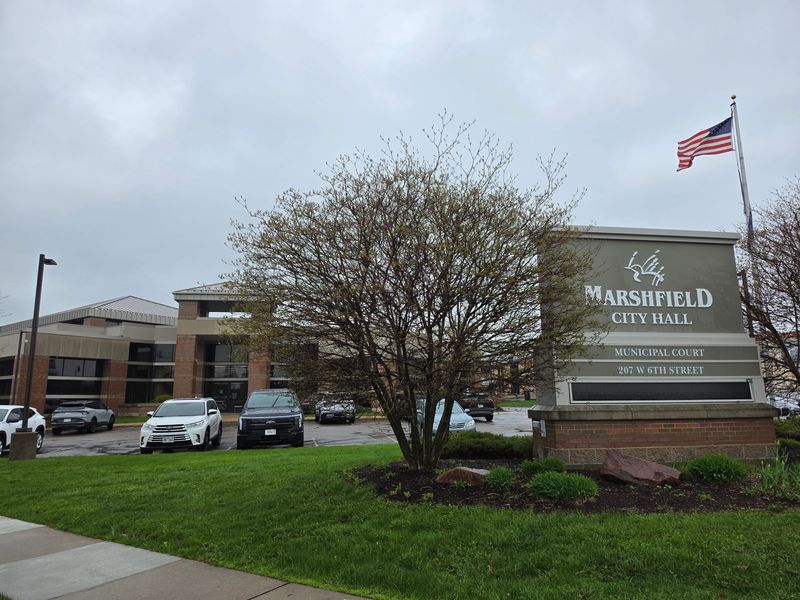 Marshfield City Hall as seen on April 27, 2026.