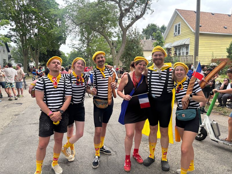 A team dressed in a French's Mustards theme at Riverwest 24 on July 25.