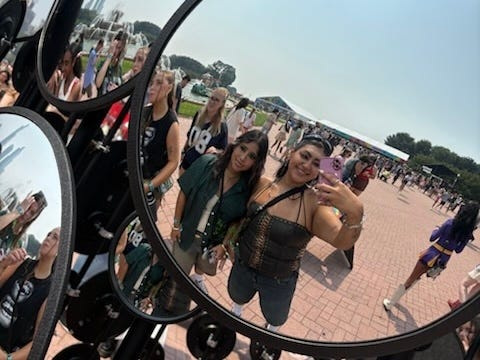 Iliana Silva (right) has attended Lollapalooza three years in a row. Each year, she returns with new strategies to make it more affordable.