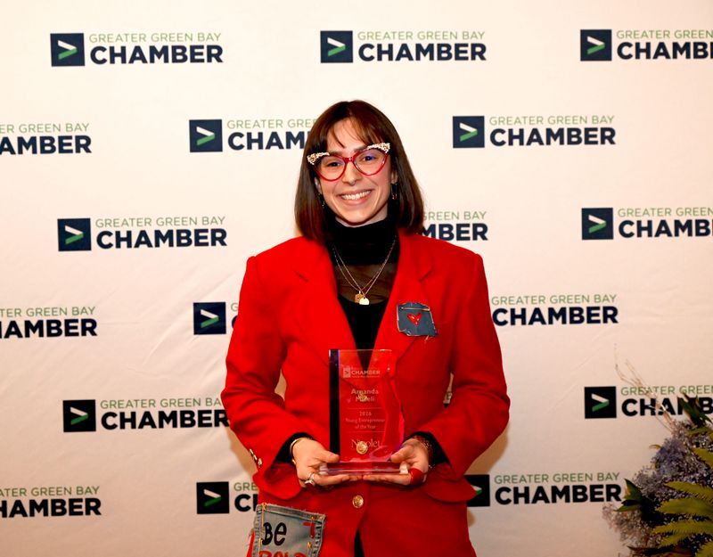 Amanda Miceli, founder of BOLD Marketing Agency, was named Young Entrepreneur of the Year at the Greater Green Bay Chamber’s Future 15 and Young Professional Awards ceremony.