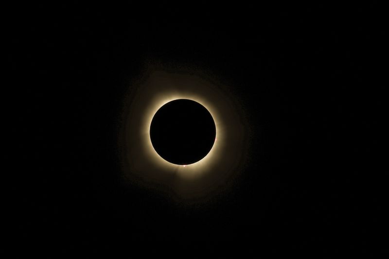 A view of the total solar eclipse on April 8, 2024, as seen from Alto Pass, Illinois.