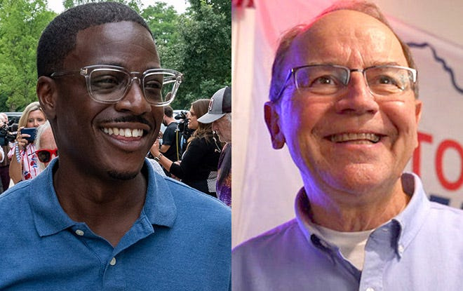 Milwaukee County Executive David  Crowley, left, and U.S. Rep. Tom Tiffany