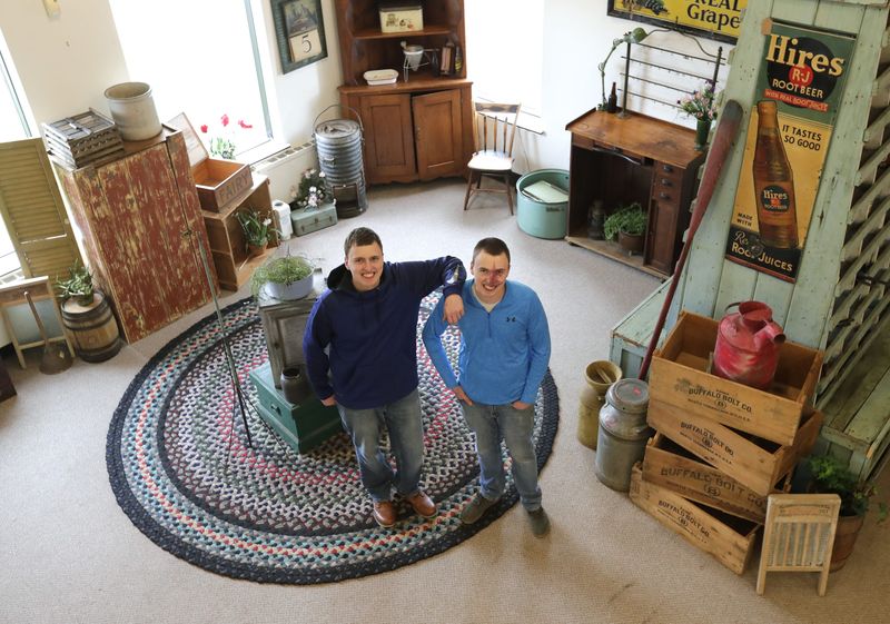 Brothers Sam, left, and Owen Stoppleworth are the owners of the new Brothers Antiques, 861 Grove St., formerly Pat's Gallery of Antiques.